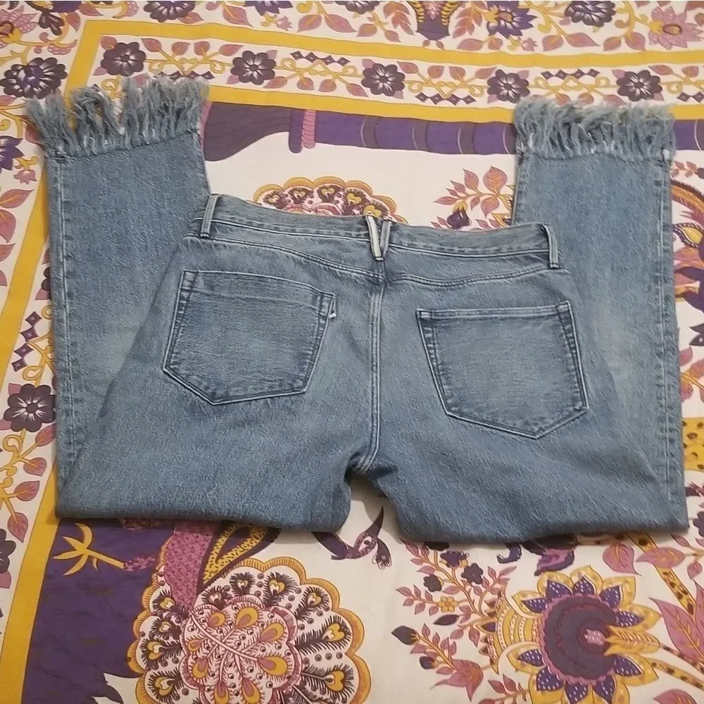 3x1 Stella fringe cropped jeans - Picture 4 of 5